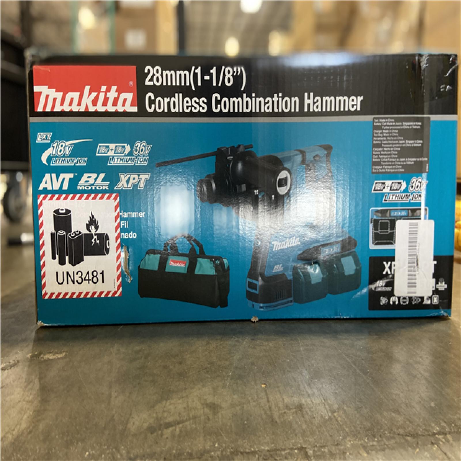NEW! - Makita 18V X2 LXT Lithium-Ion 36V 1-1/8 in. Brushless Cordless Rotary Hammer Kit 5.0 Ah