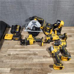 HOUSTON LOCATION - AS-IS DEWALT 20-Volt MAX Lithium-Ion Cordless 7-Tool Combo Kit with 2.0 Ah Battery, 5.0 Ah Battery and Charger