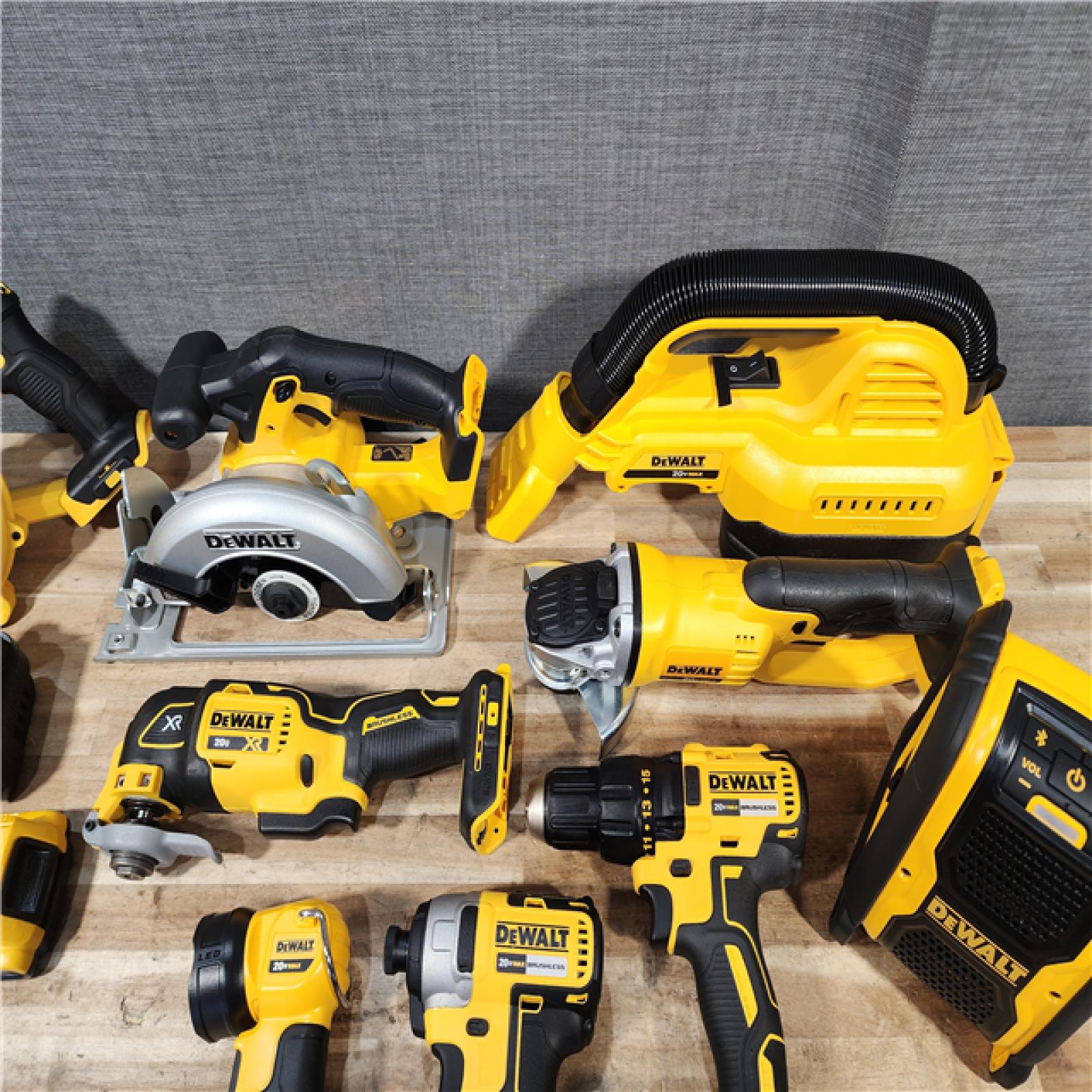 HOUSTON LOCATION - AS-IS DEWALT 20-Volt Max Lithium-Ion 9-Tool Cordless Combo Kit with Two 2.0 Ah Batteries  Charger and 2 Bags