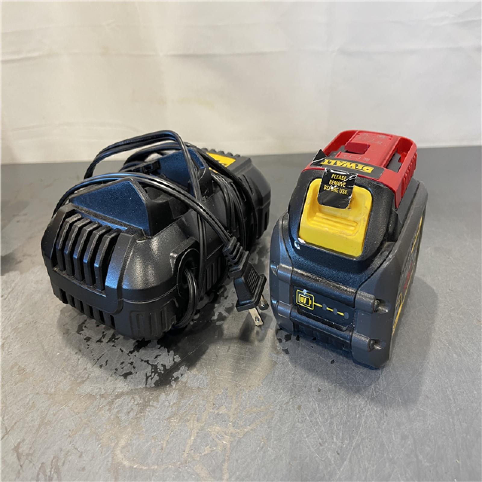 AS-IS - DEWALT FLEXVOLT 20V/60V MAX Lithium-Ion 6.0Ah Battery Pack with 6 Amp Output Charger