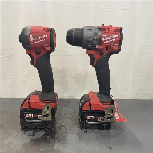 AS-IS- MILWAUKEE FUEL 18V Lithium-Ion Brushless Cordless Hammer Drill and Impact Driver Combo Kit