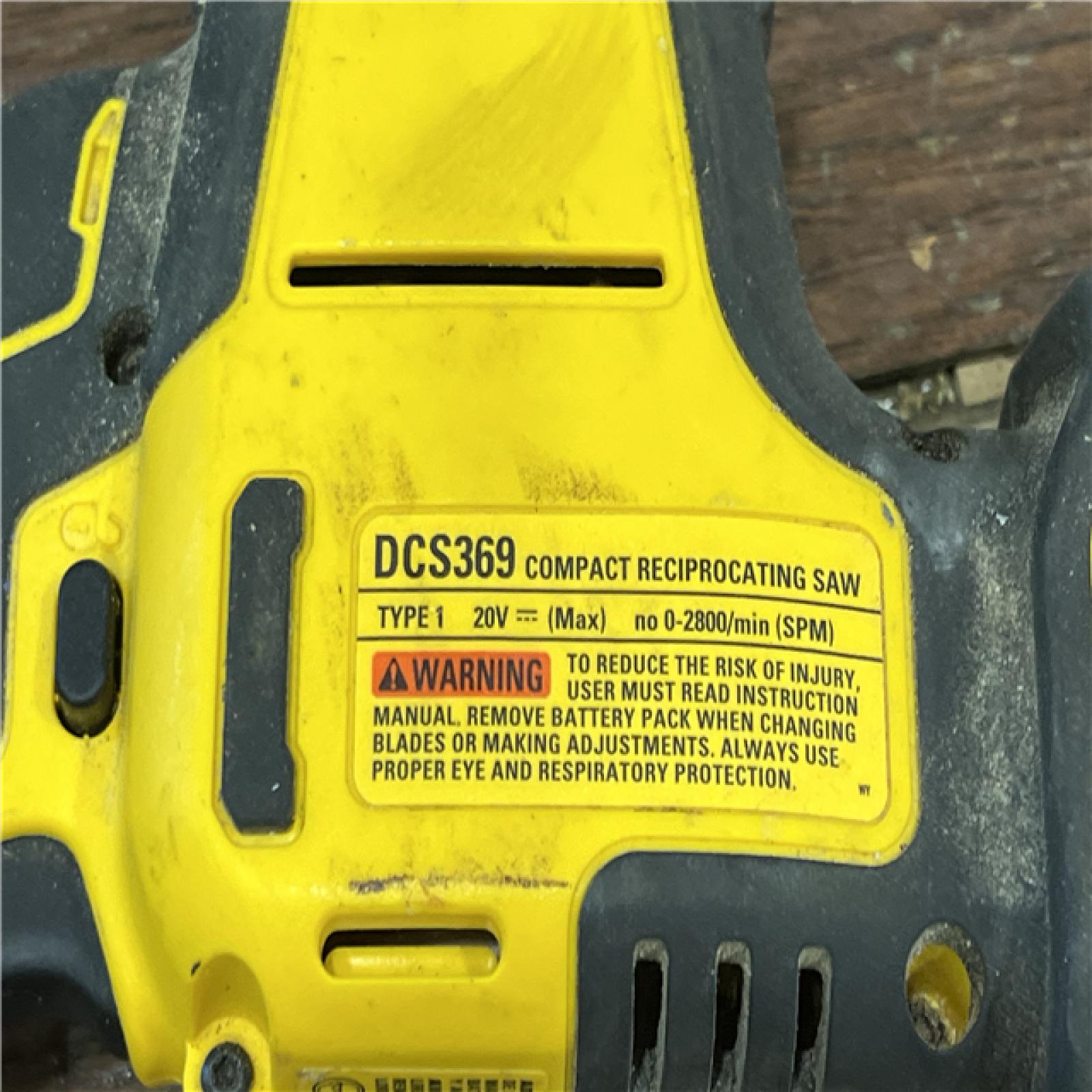 AS-IS Dewalt DCS369B ATOMIC 20V MAX Cordless One-Handed Reciprocating Saw (Tool Only)