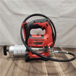 AS-IS- Milwaukee Tool 10 000 PSI 14 Oz Battery-Operated Grease Gun - 48 Flexible Hose  31 Strokes/oz