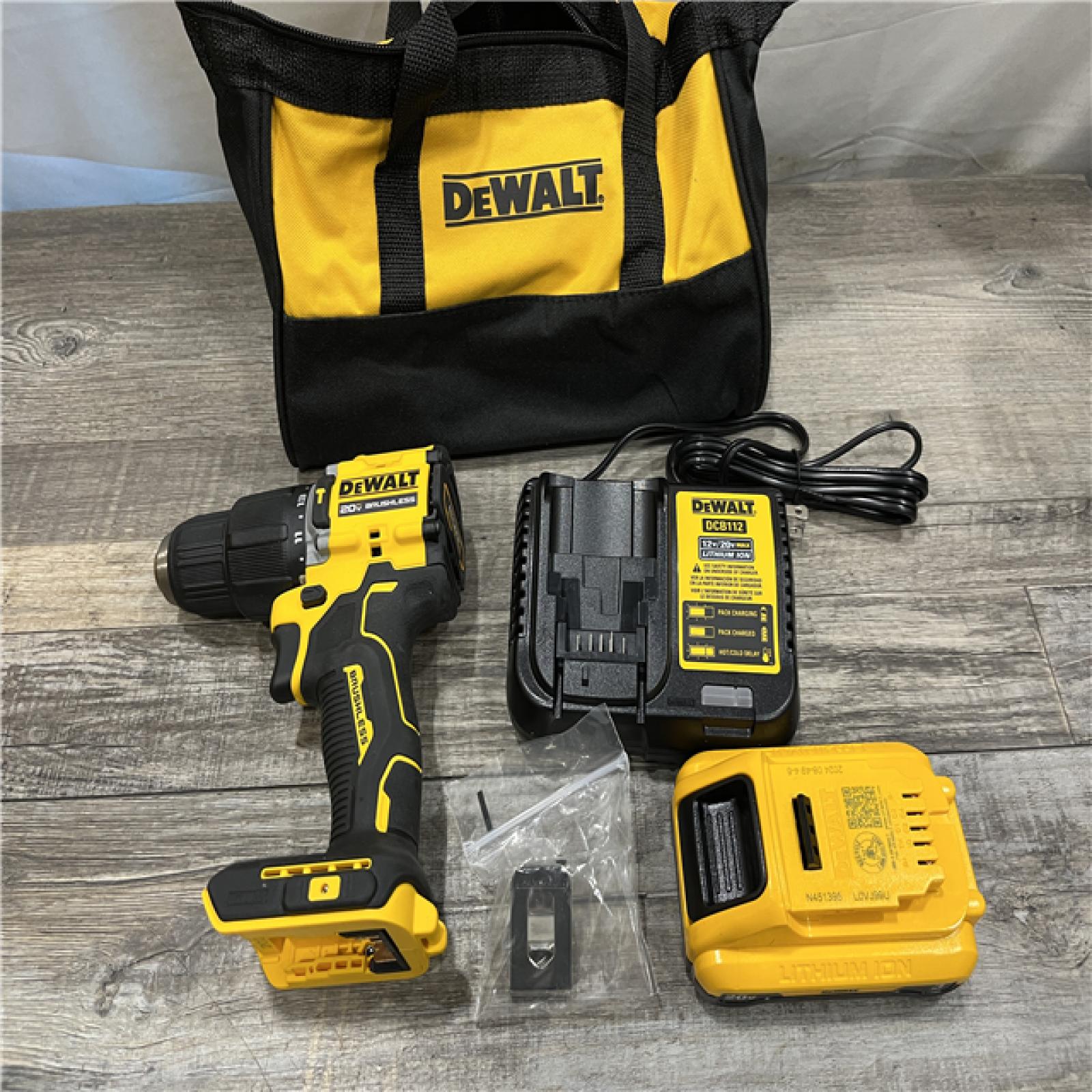 AS-IS DEWALT ATOMIC 20V Cordless 1/2 in. Compact Hammer Drill Kit
