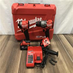 AS-IS Milwaukee FUEL 18V Lithium-Ion Brushless Cordless Hammer Drill and Impact Driver Combo Kit