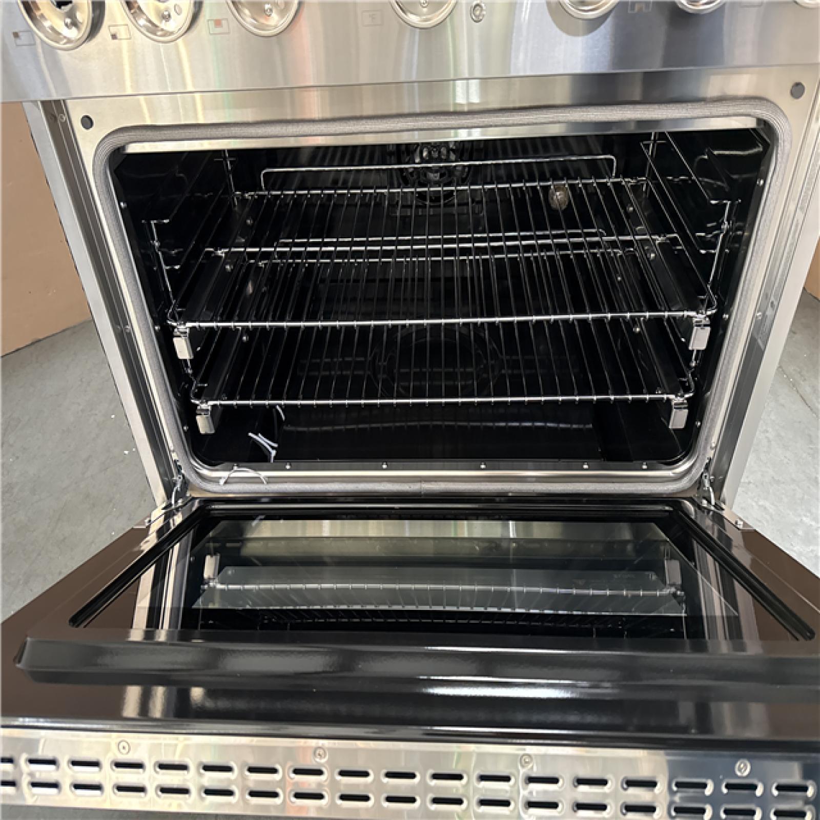 California AS-IS ZLINE 36 Dual Fuel Range SDR36 (Dents to rear)