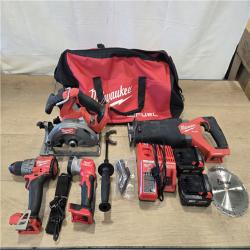 AS-IS Milwaukee 3697-25 M18 Fuel 18 V 5 Amps Cordless 5-Tool Kit