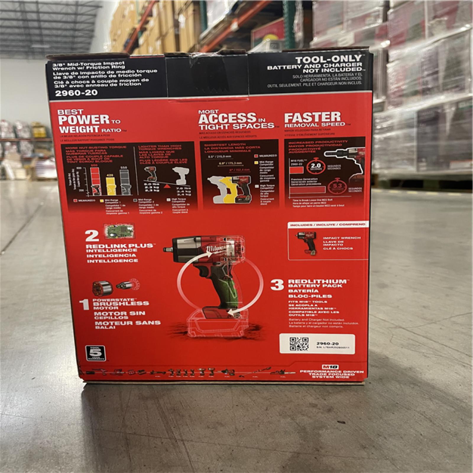 NEW! Milwaukee FUEL GEN-2 18V Lithium-Ion Mid Torque Brushless Cordless 3/8 in. Impact Wrench with Friction Ring (Tool-Only)