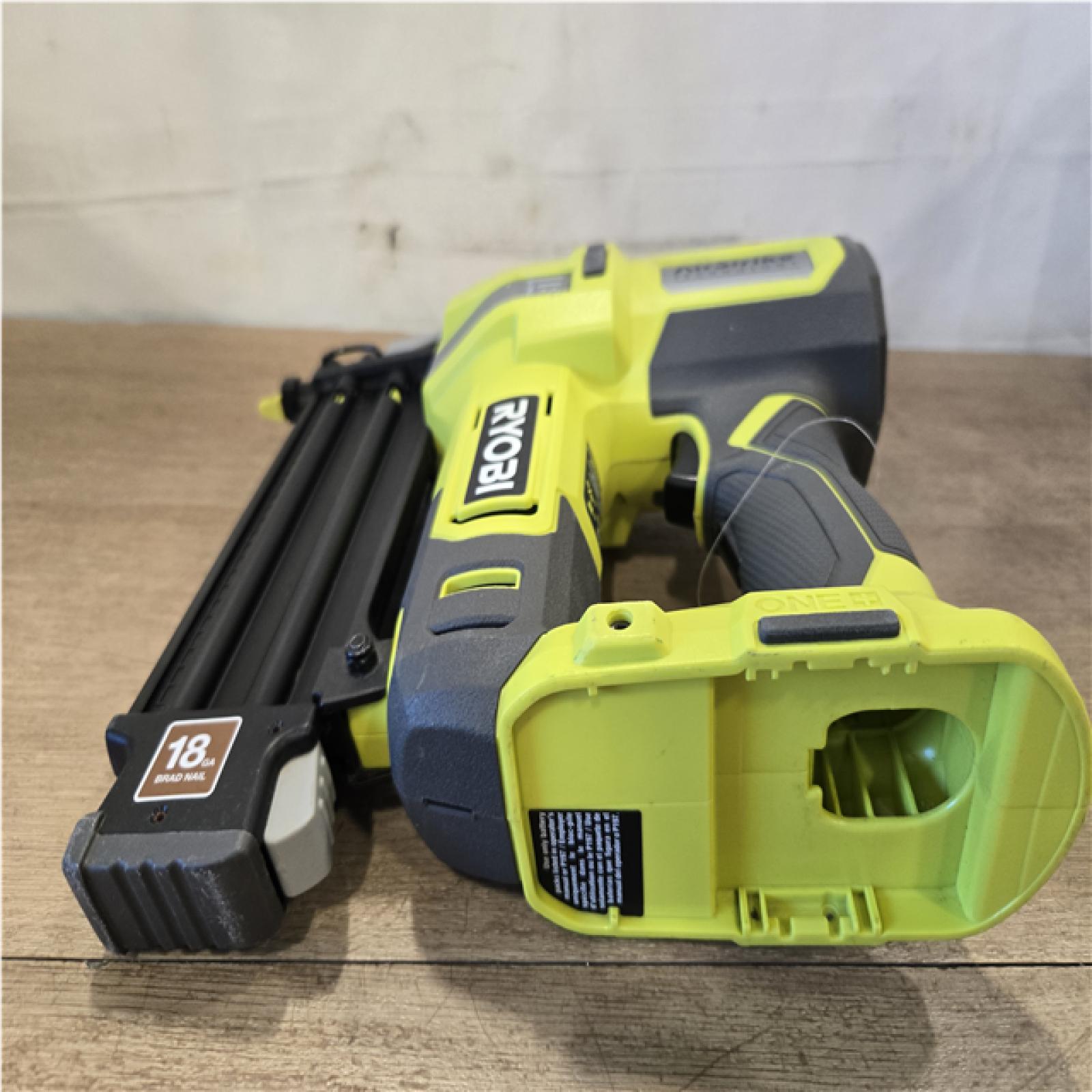 AS-IS RYOBI ONE+ 18V 18-Gauge Cordless AirStrike Brad Nailer (Tool Only)