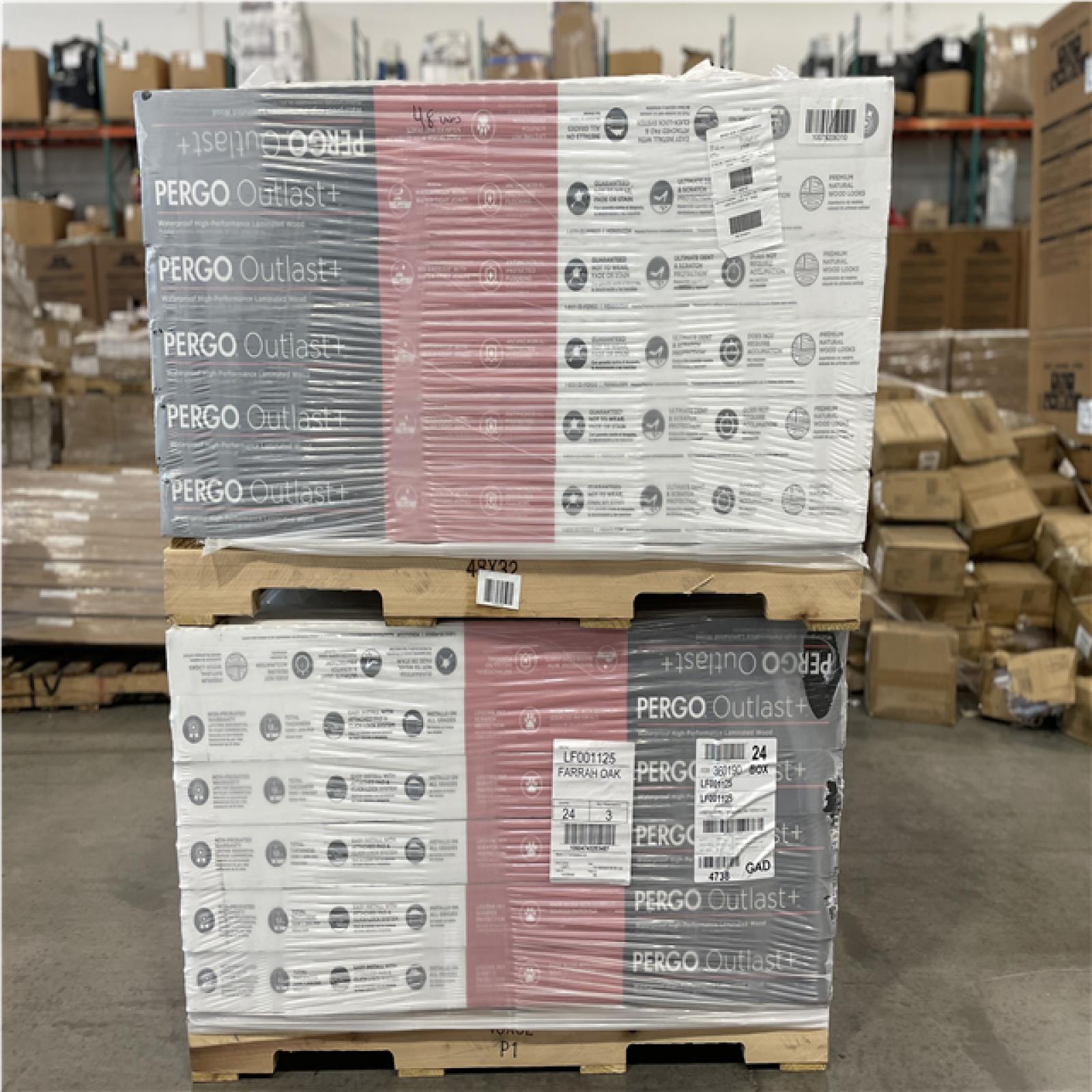 DALLAS LOCATION -Pergo Outlast+ Farrah Oak 12 mm T x 7.4 in. W Waterproof Laminate Wood Flooring (19.63 sq.ft./case) PALLET-(48 UNITS)