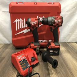AS-IS Milwaukee  FUEL 18V Lithium-Ion Brushless Cordless Hammer Drill and Impact Driver Combo Kit