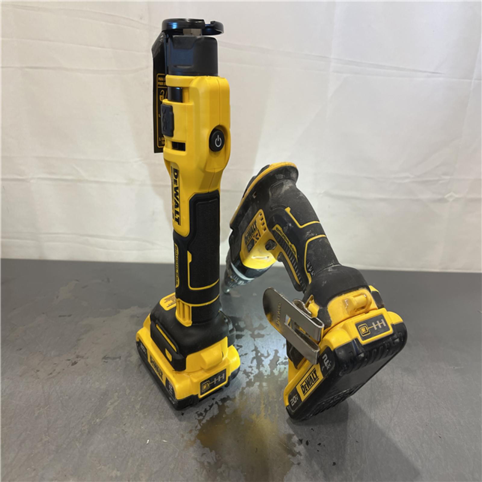 AS-IS - DEWALT 20-Volt Lithium-Ion Cordless Brushless Screwgun and Cut-Out Combo Kit