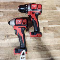 HOUSTON LOCATION - AS-IS Milwaukee 18V Lithium-Ion Cordless Drill Driver/Impact Driver Combo Kit