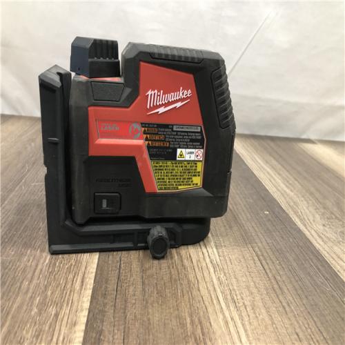 AS-IS MILWAUKEE 100 ft. REDLITHIUM Lithium-Ion USB Green Rechargeable Cross Line Laser Level (TOOL ONLY)