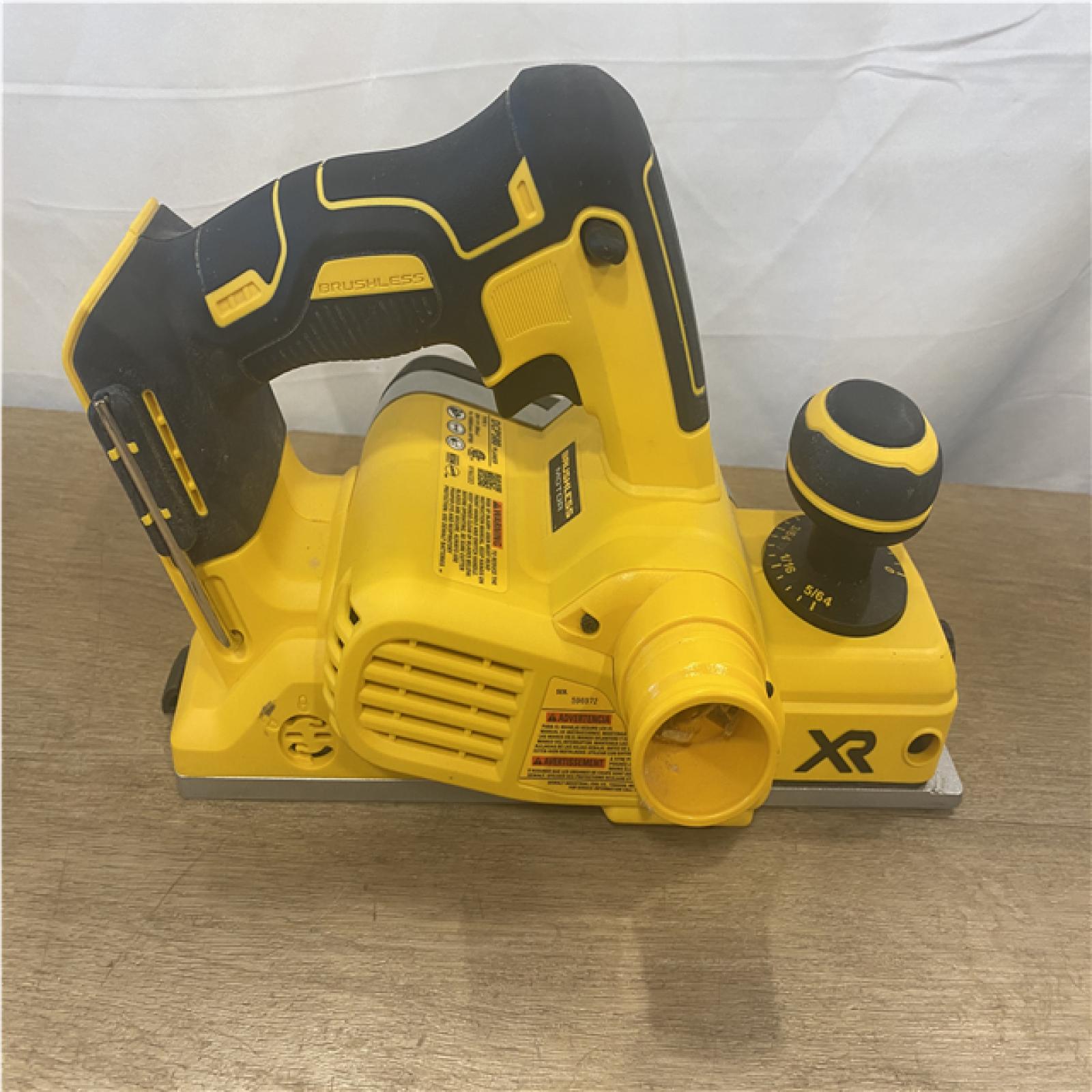 AS-IS DEWALT 20V MAX XR Cordless Brushless 3-1/4 in. Planer (Tool Only)