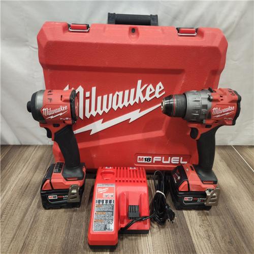 AS-IS- MILWAUKEE FUEL 18V Lithium-Ion Brushless Cordless Hammer Drill and Impact Driver Combo Kit