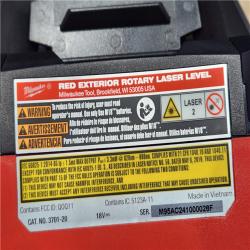 AS-IS- M18 2000 Ft. Red Exterior Rotary Laser Level Kit with Receiver and Receiver Clamp