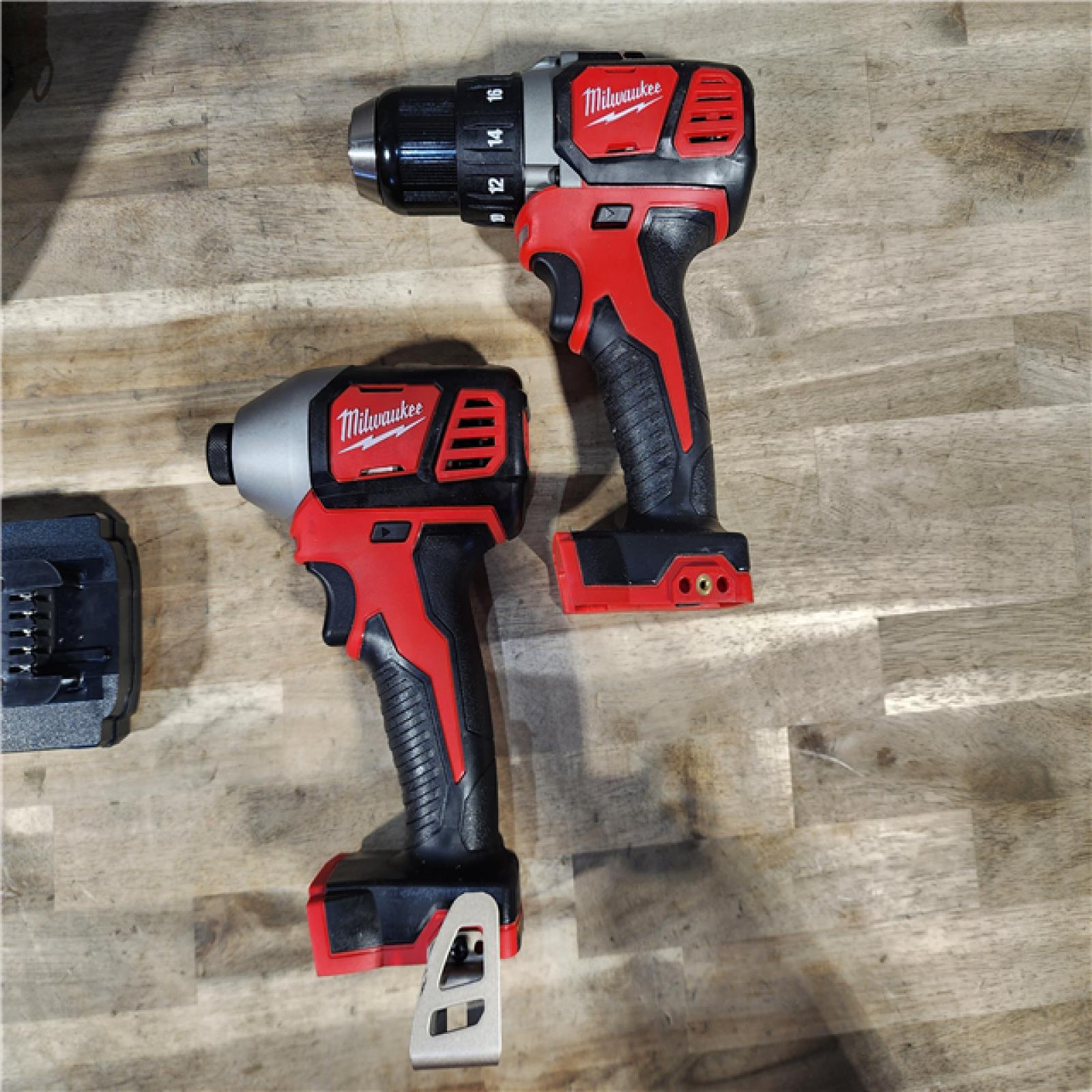 HOUSTON LOCATION - AS-IS Milwaukee 18V Cordless Brushed 2-Tool Drill/Driver and Impact Driver Kit