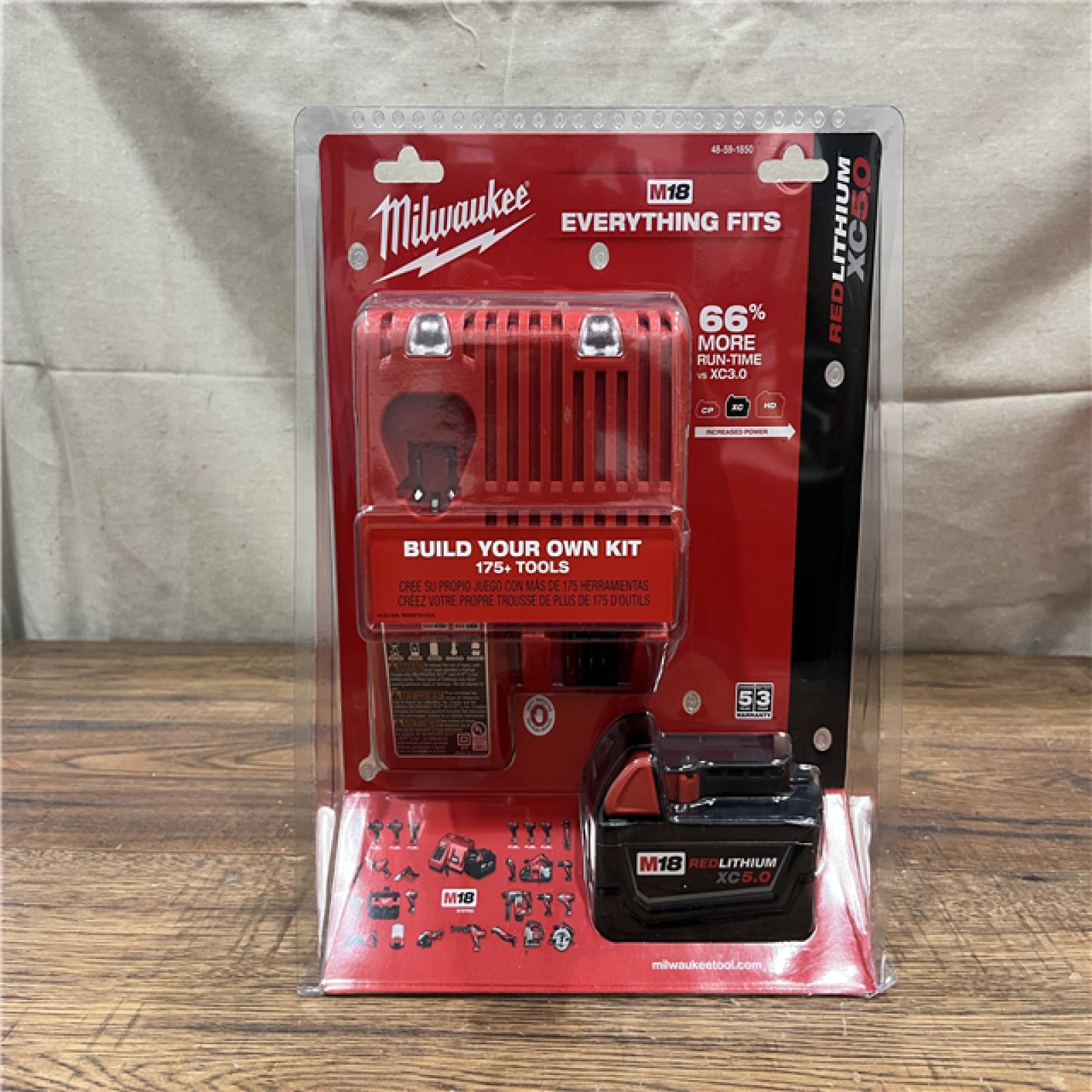 NEW Milwaukee M18 18-Volt Lithium-Ion XC Battery Starter Kit