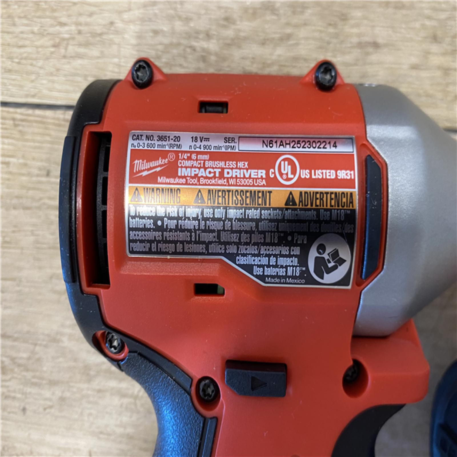 AS-IS Milwaukee 18-Volt Lithium-Ion Brushless Cordless Compact Hammer Drill/Impact Combo Kit