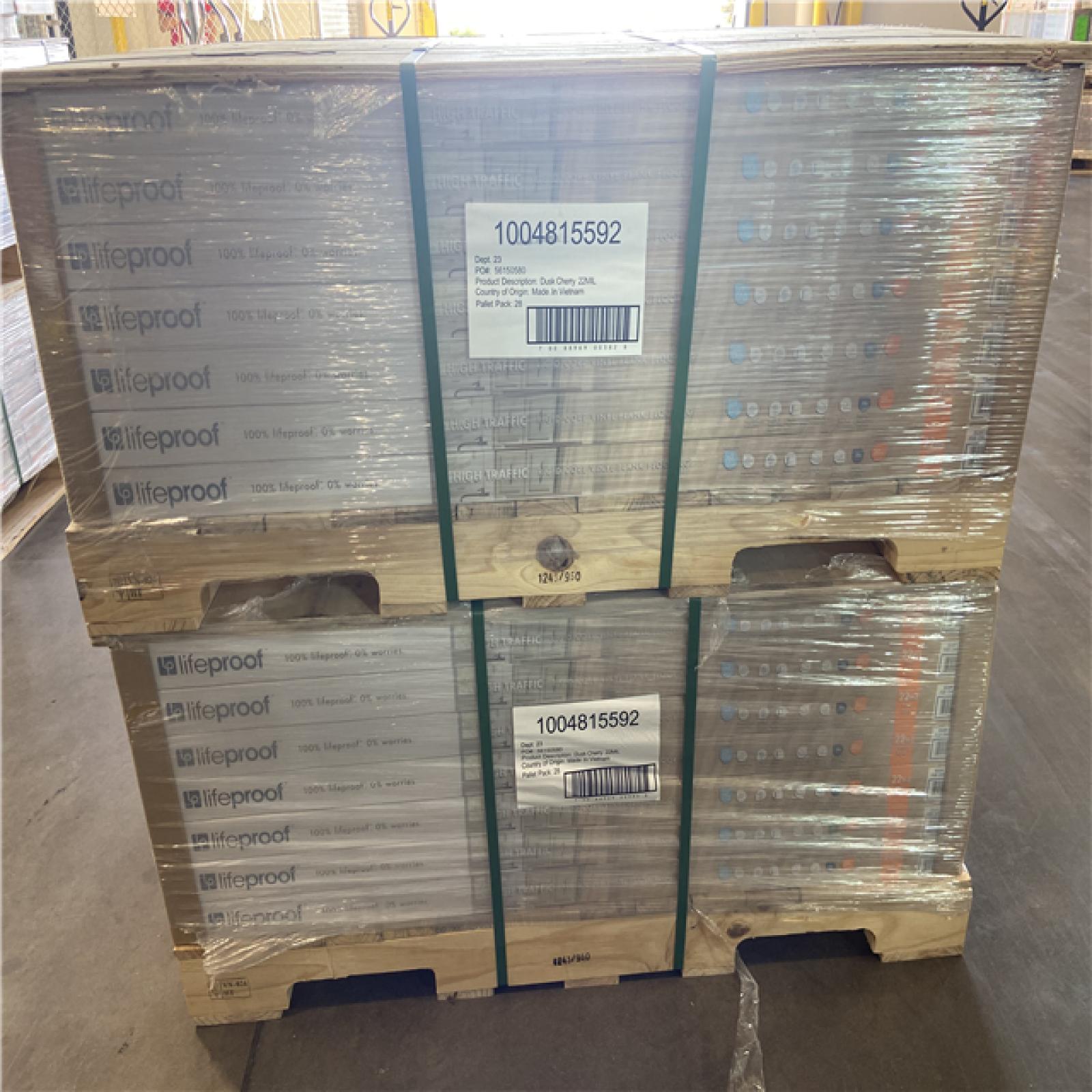 DALLAS LOCATION - Lifeproof Dusk Cherry 22 MIL x 8.7 in. W x 48 in. L Click Lock Waterproof Luxury Vinyl Plank Flooring (20.1 sqft/case) - 56 CASES