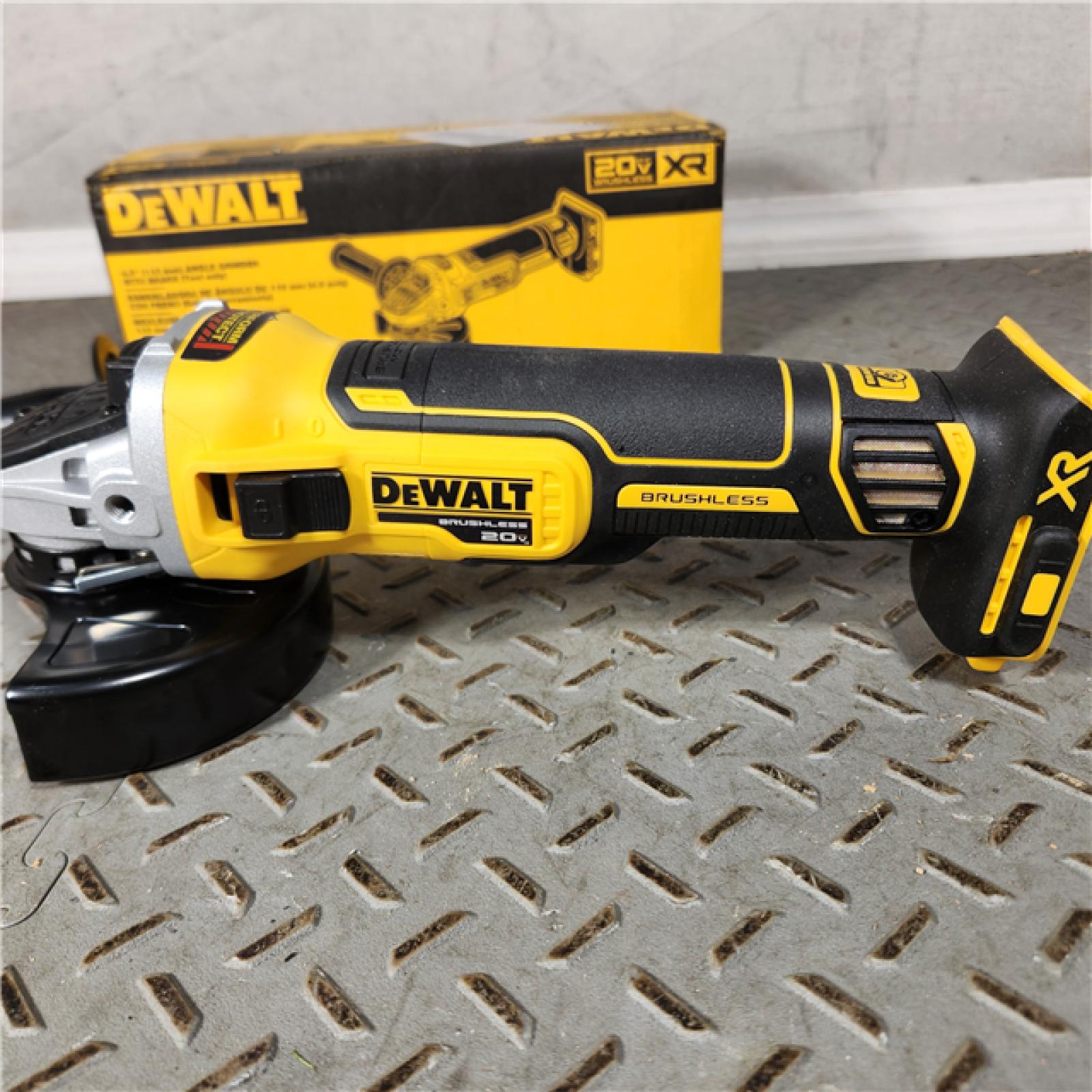 Houston Location - AS-IS DeWalt DCG405B 20V Max XR 4.5-Inch Slide Switch Small Angle Grinder (Tool Only) - Appears IN GOOD Condition