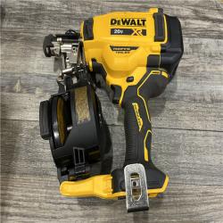 AS-IS DEWALT 20V MAX Lithium-Ion 15-Degree Electric Cordless Roofing Nailer Kit