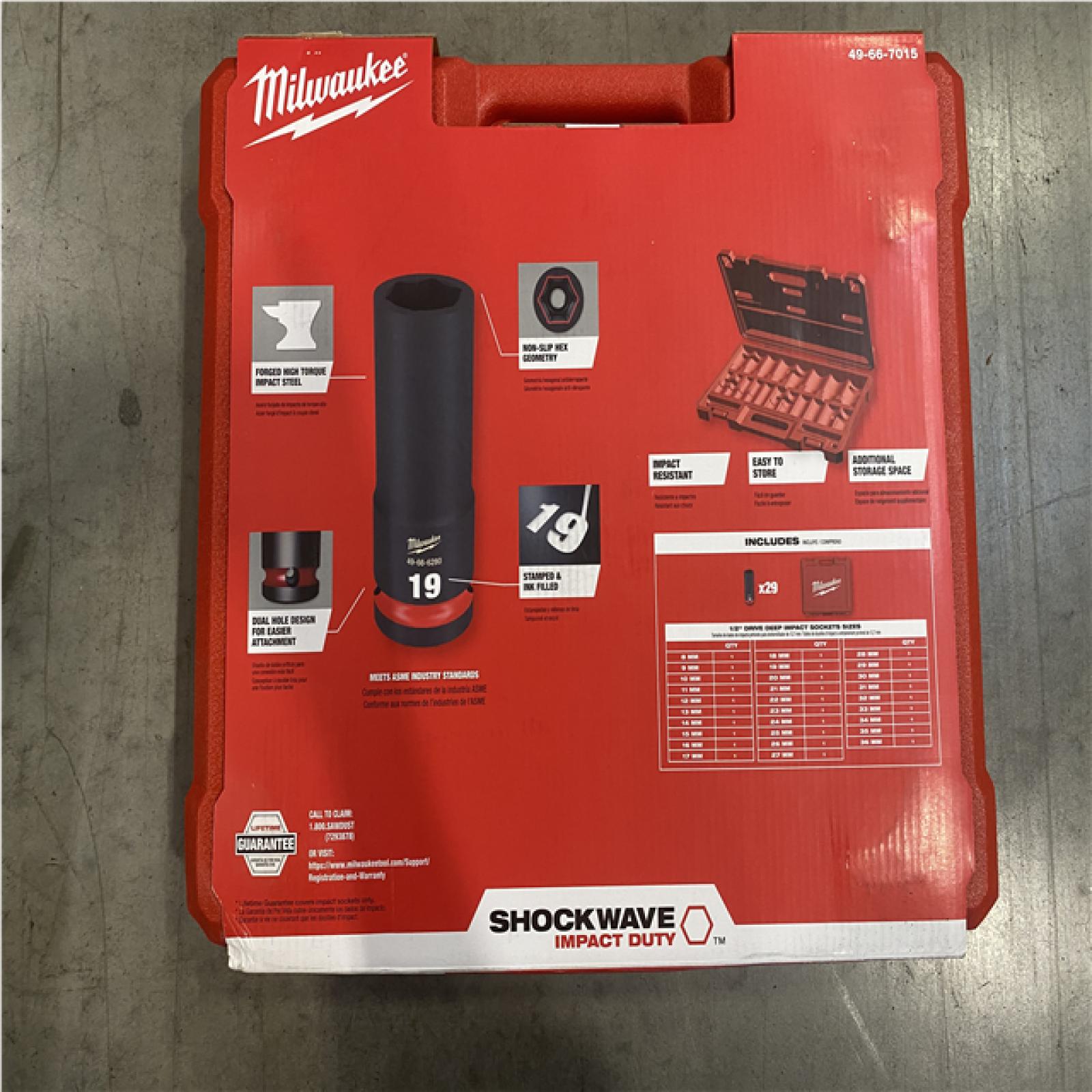 MILWAUKEE SHOCKWAVE 1/2 in. Drive Metric 6 Point Impact Socket Set (29-Piece)