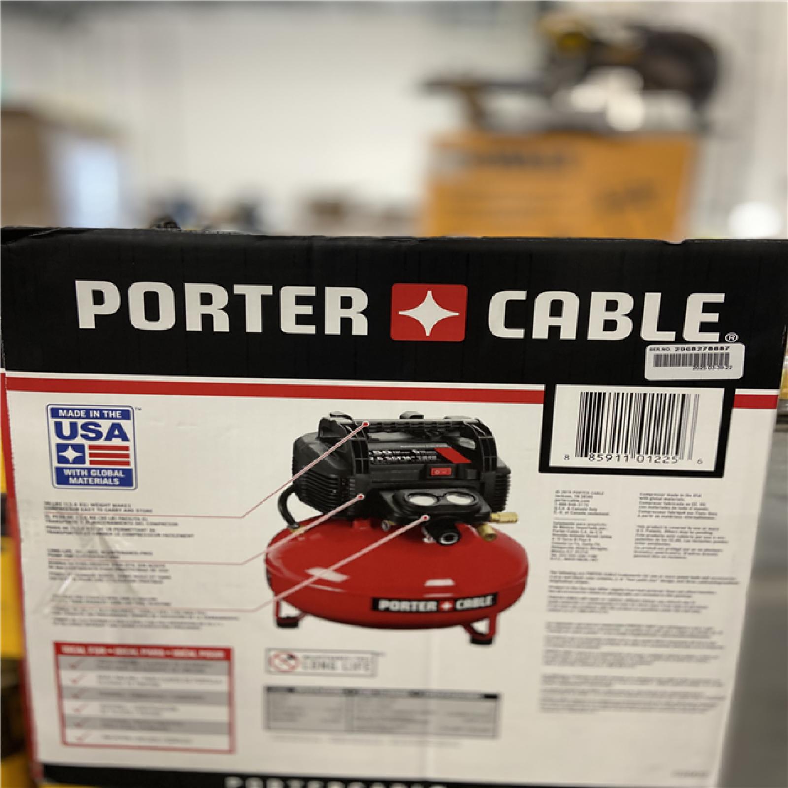 DALLAS LOCATION - Porter-Cable 6 Gal. 150 PSI Portable Electric Pancake Air Compressor