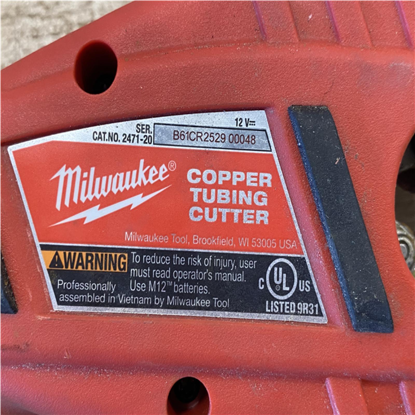 AS-IS Milwaukee 12V Lithium-Ion Cordless Copper Tubing Cutter (Tool-Only)