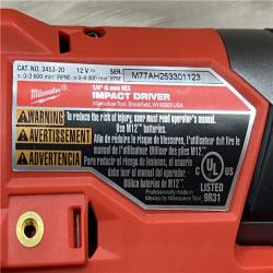 AS-IS Milwaukee  FUEL 12-Volt Lithium-Ion Brushless Cordless 1/4 in. Hex Impact Driver Compact Kit