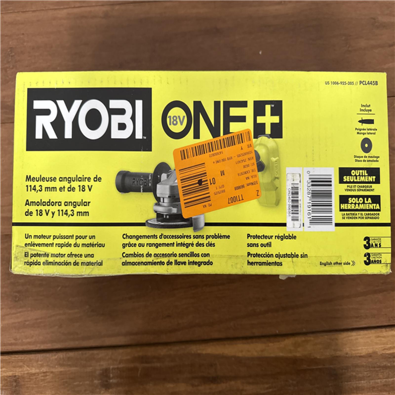 California NEW Ryobi Plus+ 18V 4-1/2 Angle Grinder (Tool Only)