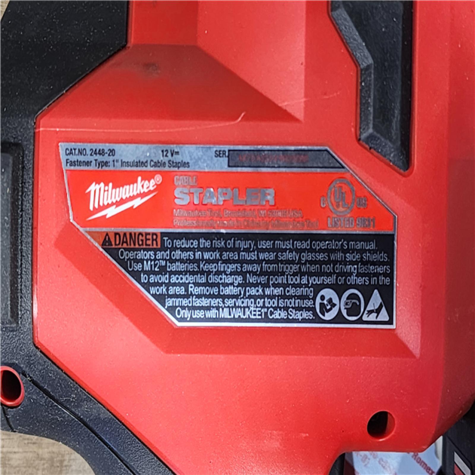 HOUSTON LOCATION - AS-IS Milwaukee M12 Cable Stapler (TOOL ONLY)