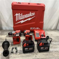 AS-IS Milwaukee FUEL 18V Lithium-Ion Brushless Cordless Hammer Drill and Impact Driver Combo Kit