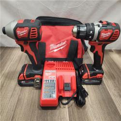 AS-IS- Milwaukee 18V Cordless Brushed 2-Tool Drill/Driver and Impact Driver Kit