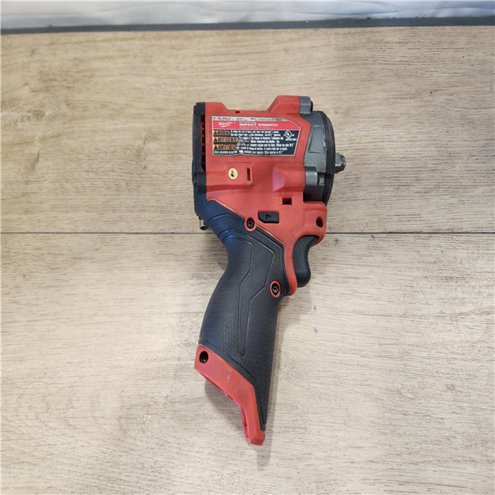 AS-IS- Milwaukee  FUEL 12V Lithium-Ion Brushless Cordless Stubby 3/8 in. Impact Wrench (Tool-Only)