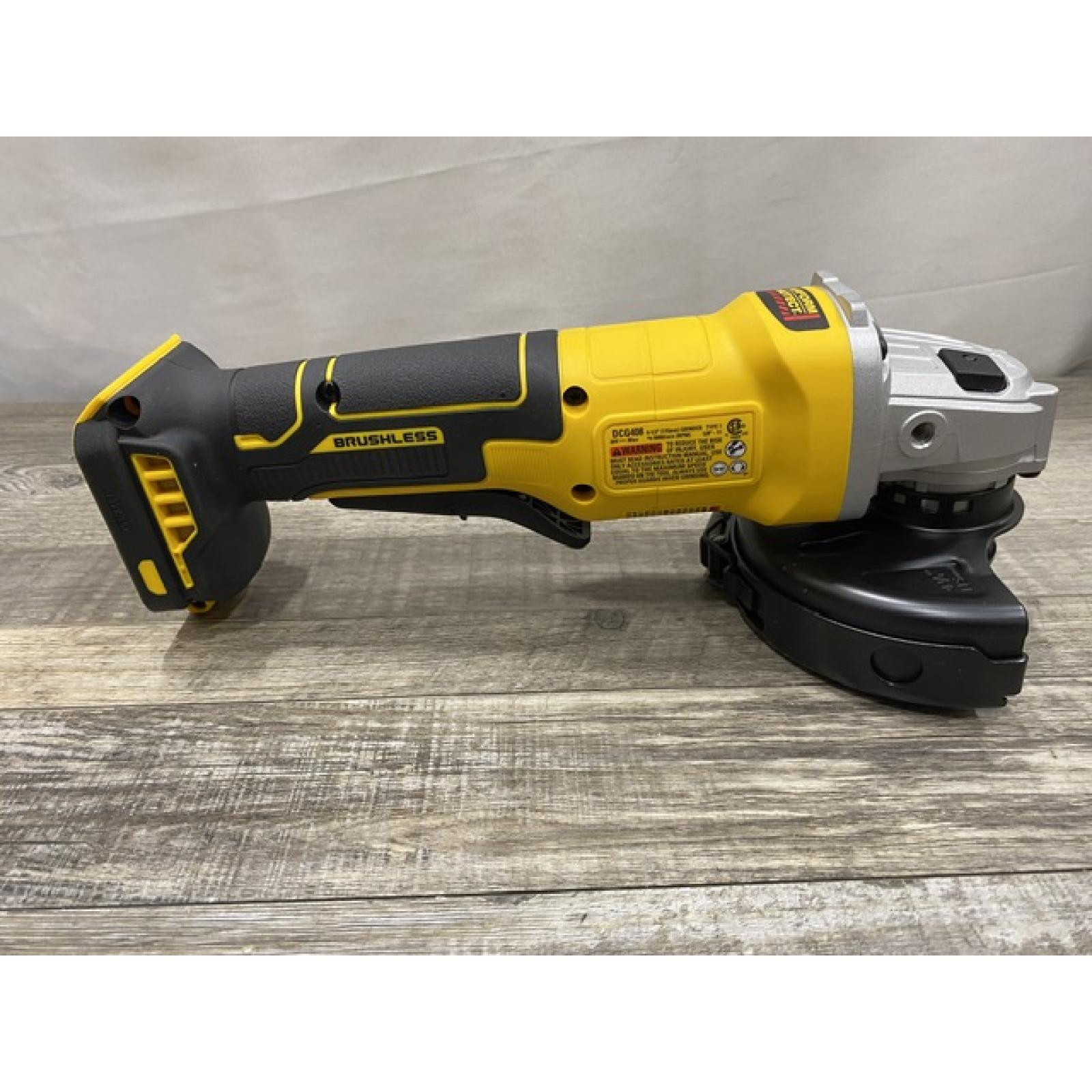 AS-IS DEWALT 20V MAX Cordless Brushless 4-1/2 in. Angle Grinder with Paddle Switch (Tool Only)