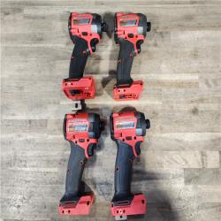 HOUSTON LOCATION - AS-IS (4) Milwaukee 2953-20 18V Lithium-Ion Brushless Cordless 1/4 Hex Impact Driver (Tool-Only)