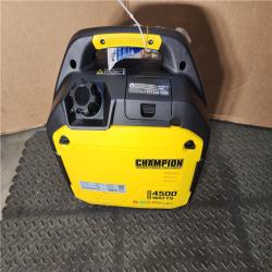 HOUSTON LOCATION - AS-IS (APPEARS LIKE NEW) CHAMPION 4500/3500-Watt Electric Start Gasoline/Propane Powered Dual Fuel Inverter Generator with Quiet Technology and CO Shield