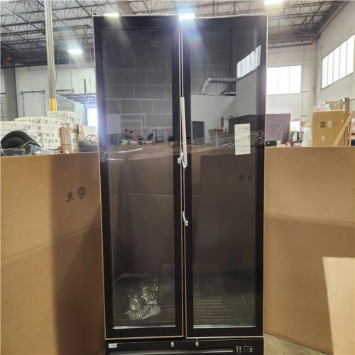 Phoenix Koolmore 44.5 in. Commercial Two Door Merchandiser Refrigerator 35 cu. ft. in Black