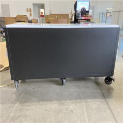 DALLAS LOCATION - Tool Storage 84 in. W x 24 in. D Heavy Duty Mobile Workbench Tool Chest with Stainless Steel Work Top in Matte Black