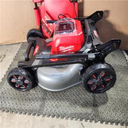 HOUSTON LOCATION - AS-IS Milwaukee M18 FUEL Brushless Cordless 21 in. Walk Behind Dual Battery Self-Propelled Mower Kit W/ CHARGER