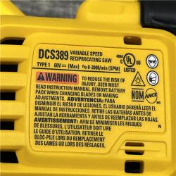 AS-IS DEWALT FLEXVOLT 60-Volt MAX Cordless Brushless Reciprocating Saw Kit