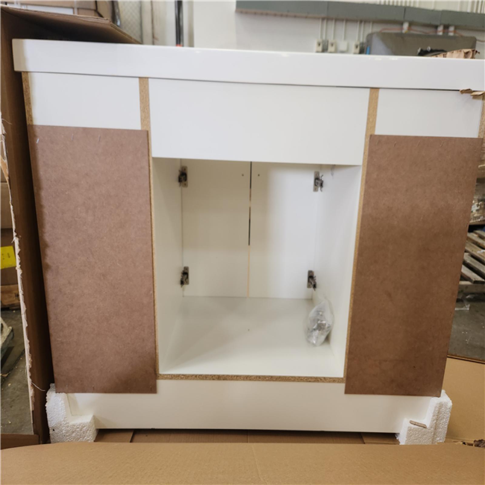 Phoenix NEW Glacier Bay Everdean 49 in. Single Sink White Bath Vanity with White Cultured Marble Top (Assembled)