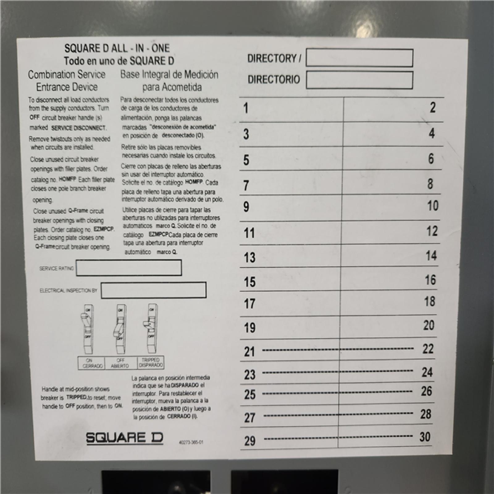 Phoenix NEW Square D Homeline 400 Amp 30-Space 40-Circuit Outdoor Ring-Type Underground Main Breaker CSED with Class 320