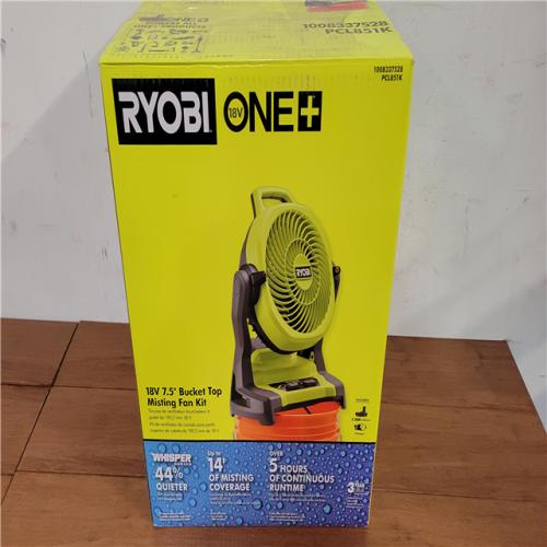 California NEW Ryboi One+ 18V 7.5 Bucket Top Misting Fan Kit  Includes (1) Battery & Charger