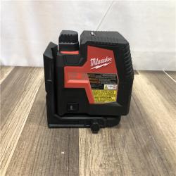 AS-IS Milwaukee 100 ft. REDLITHIUM Lithium-Ion USB Green Rechargeable Cross Line Laser Level with Charger