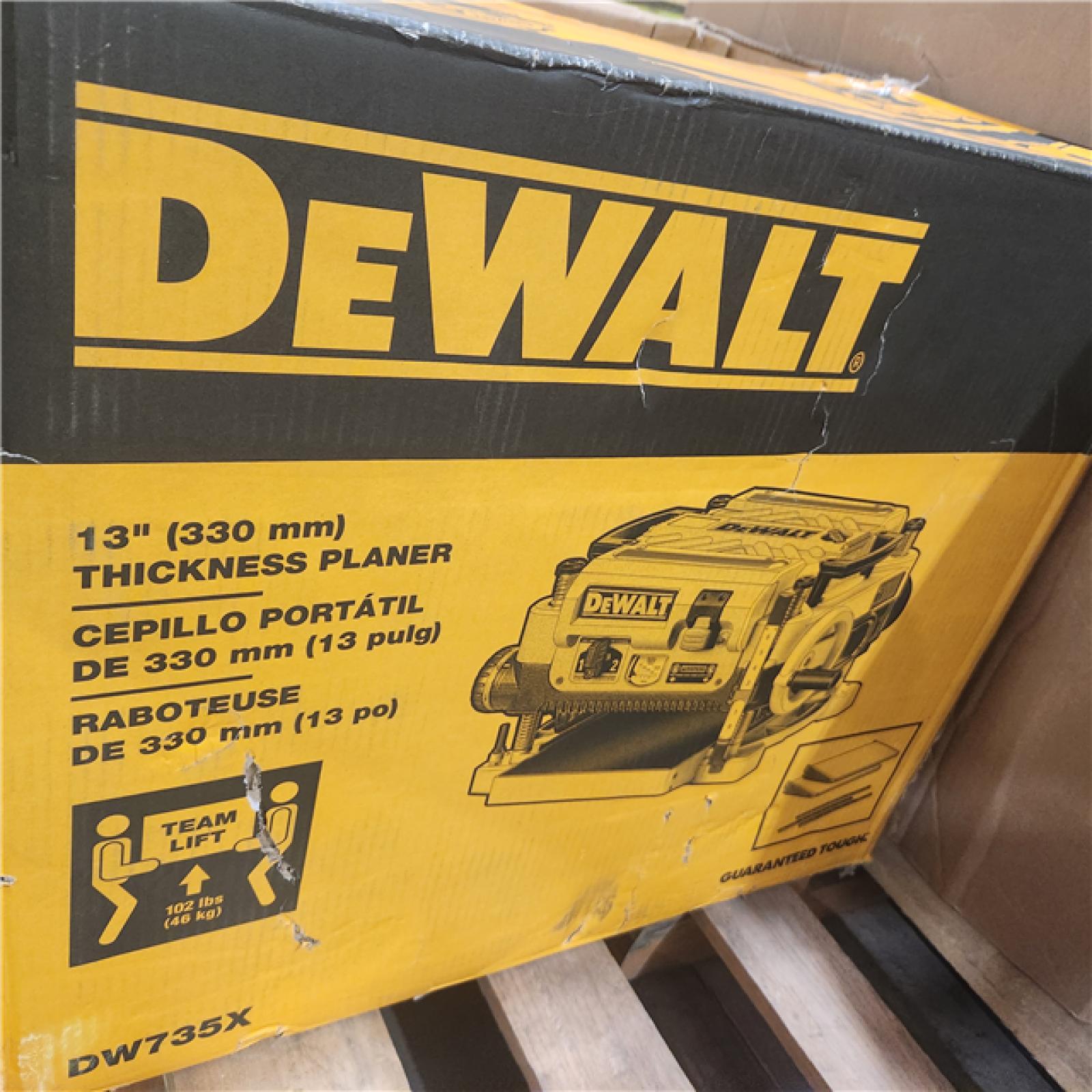 As-Is- DEWALT 15 Amp Corded 13 in. Heavy-Duty 2-Speed Bench Planer