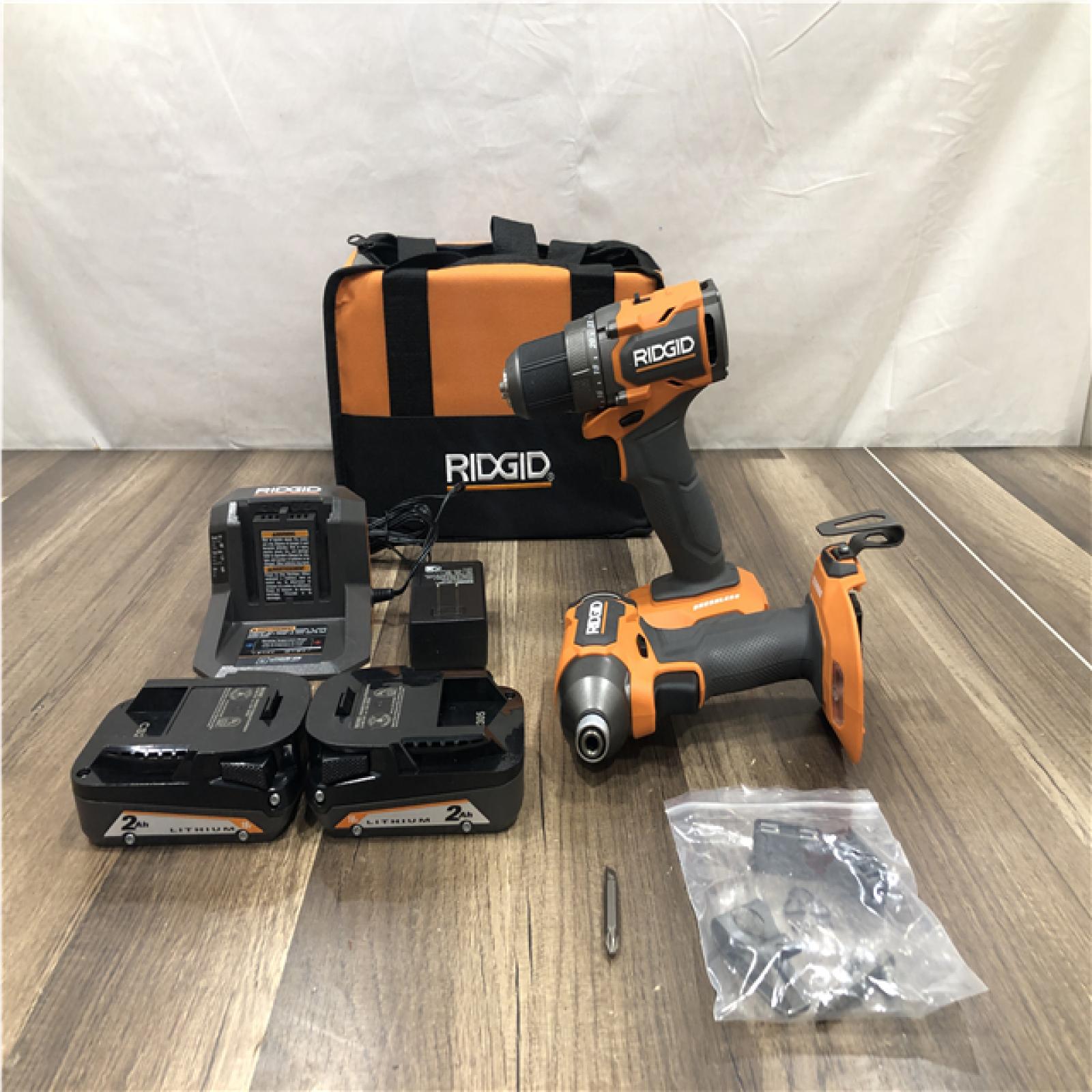 AS-IS RIDGID 18V SubCompact Brushless 2-Tool Combo Kit