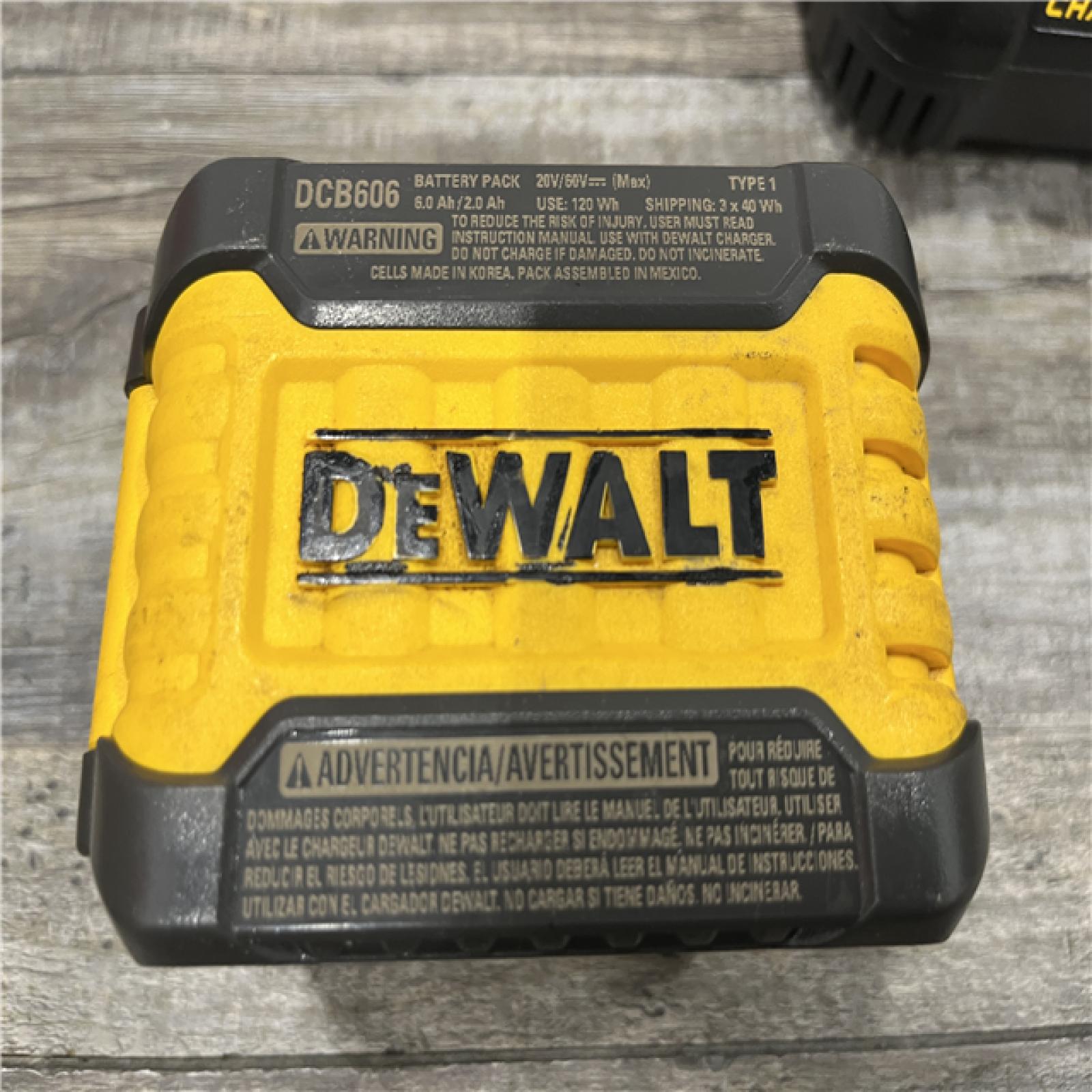 AS-IS DEWALT FLEXVOLT 20V/60V MAX Lithium-Ion 6.0Ah Battery Pack Kit